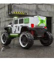 Dev Boyut Jeep! 12V, 4X4 (4 Motor), Full Kaucuk Lastik, Cep Tel Kontrollü, Bluetooth Müzikli, Full Led Tasarimli, Deri Koltuk Akülü Araba! 