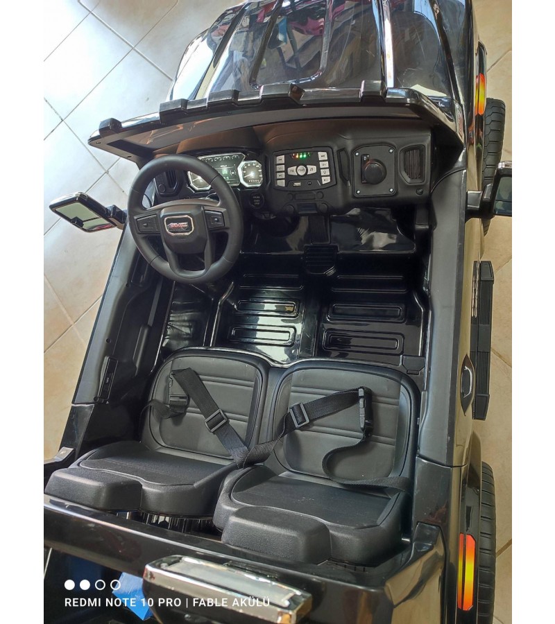 Lisansli GMC Çift Kişilik Jeep! 12V, 4x2, FM Radyolu Akülü Araba! 