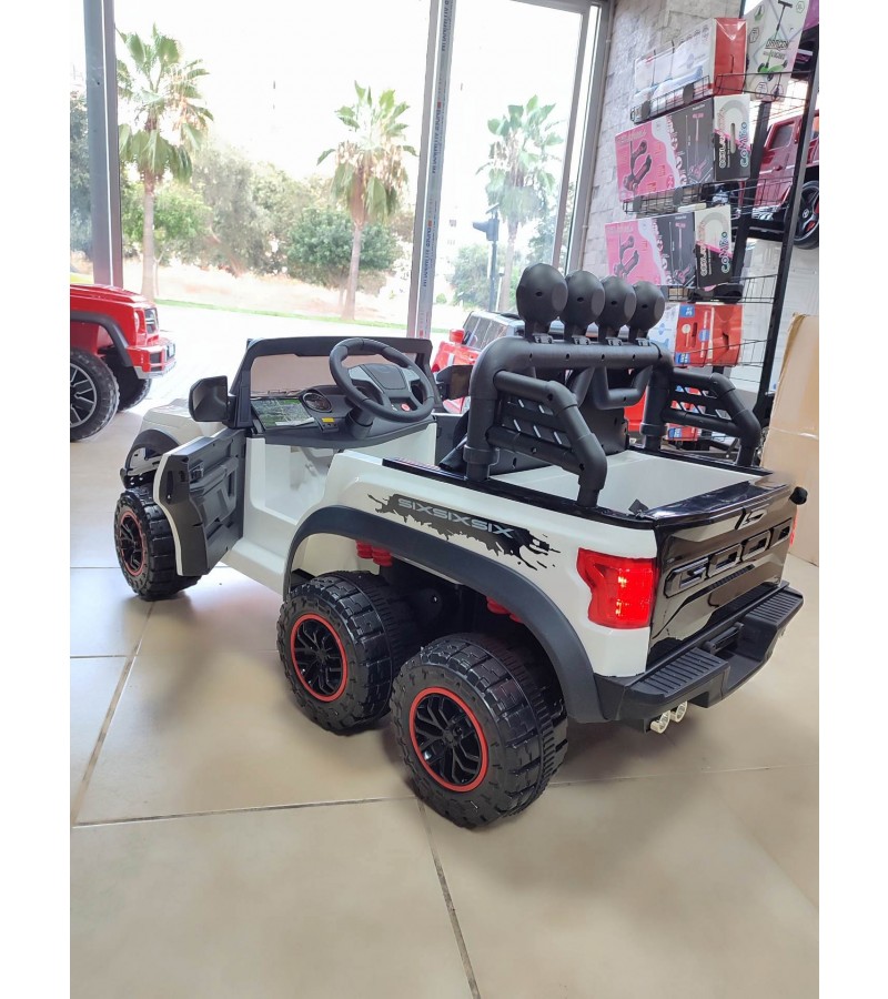 6 Teker Tek Kisilik Jeep! 12V, 4x4, 6 Teker Amortisman, Kumandali, Cep Kontrol Akülü Araba