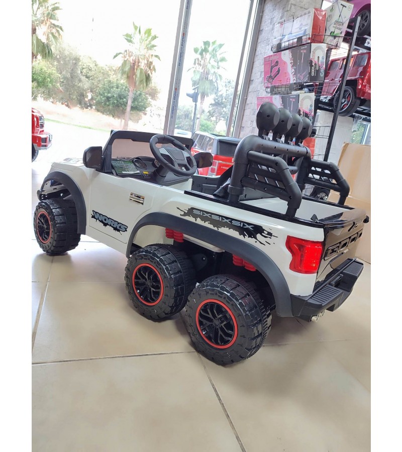6 Teker Tek Kisilik Jeep! 12V, 4x4, 6 Teker Amortisman, Kumandali, Cep Kontrol Akülü Araba