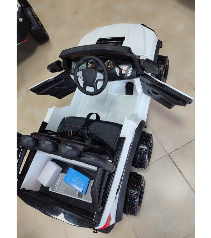 6 Teker Tek Kisilik Jeep! 12V, 4x4, 6 Teker Amortisman, Kumandali, Cep Kontrol Akülü Araba