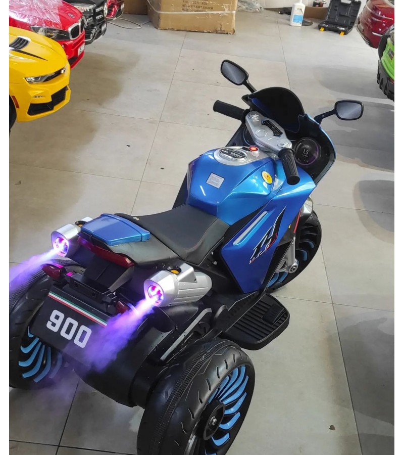 12V, Büyük Boyut, Duman Atma Özellikli, 10 Yaşa Kadar, Bluetooth Müzikli Akülü Yarış Motoru!