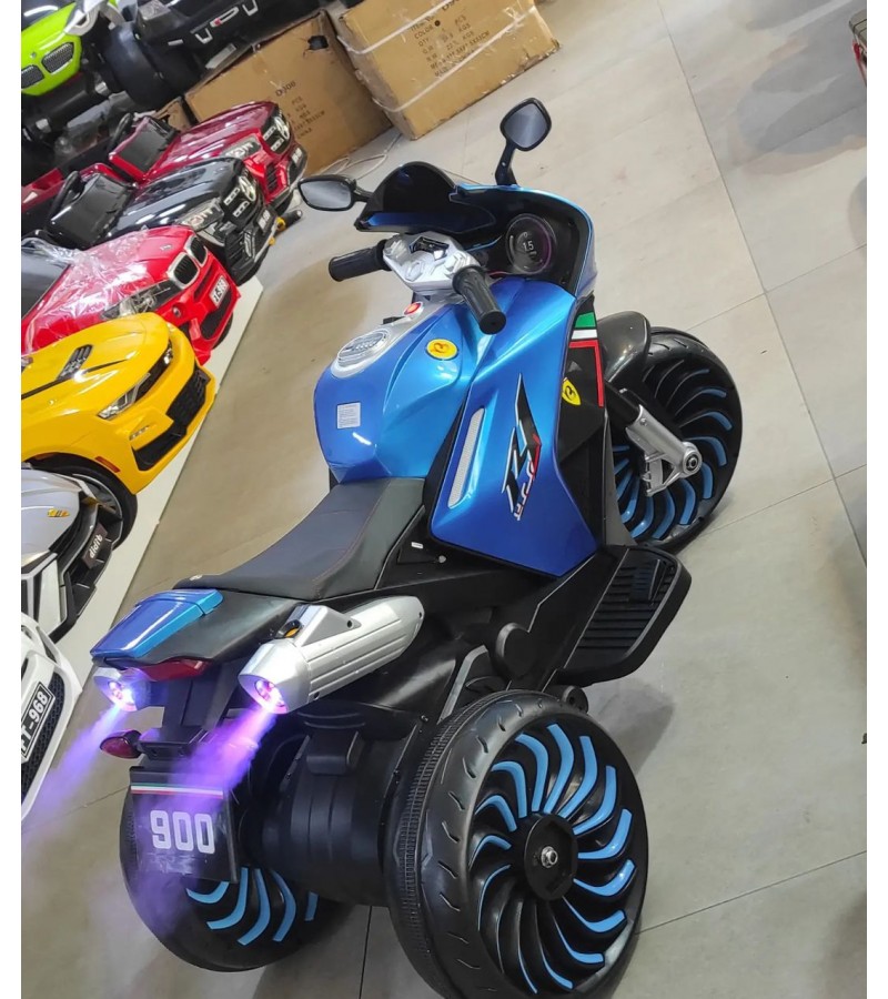 12V, Büyük Boyut, Duman Atma Özellikli, 10 Yaşa Kadar, Bluetooth Müzikli Akülü Yarış Motoru!