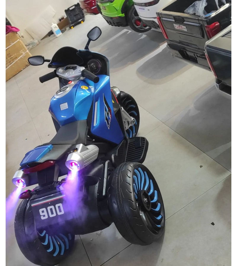 12V, Büyük Boyut, Duman Atma Özellikli, 10 Yaşa Kadar, Bluetooth Müzikli Akülü Yarış Motoru!