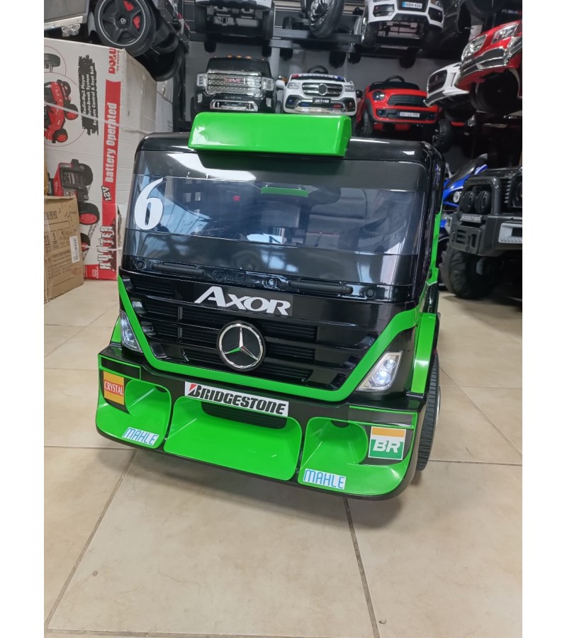 Gerçek 24 Volt Lisanslı Mercedes Axor Römorklu Tır! Uzaktan Kumandali, Cep Tel Kontrollü, Bluetooth Müzikli.