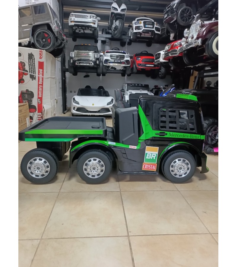 Gerçek 24 Volt Lisanslı Mercedes Axor Römorklu Tır! Uzaktan Kumandali, Cep Tel Kontrollü, Bluetooth Müzikli.