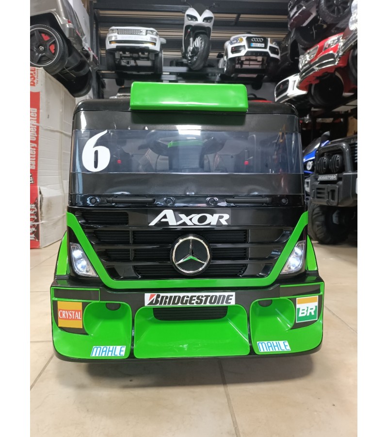 Gerçek 24 Volt Lisanslı Mercedes Axor Römorklu Tır! Uzaktan Kumandali, Cep Tel Kontrollü, Bluetooth Müzikli.