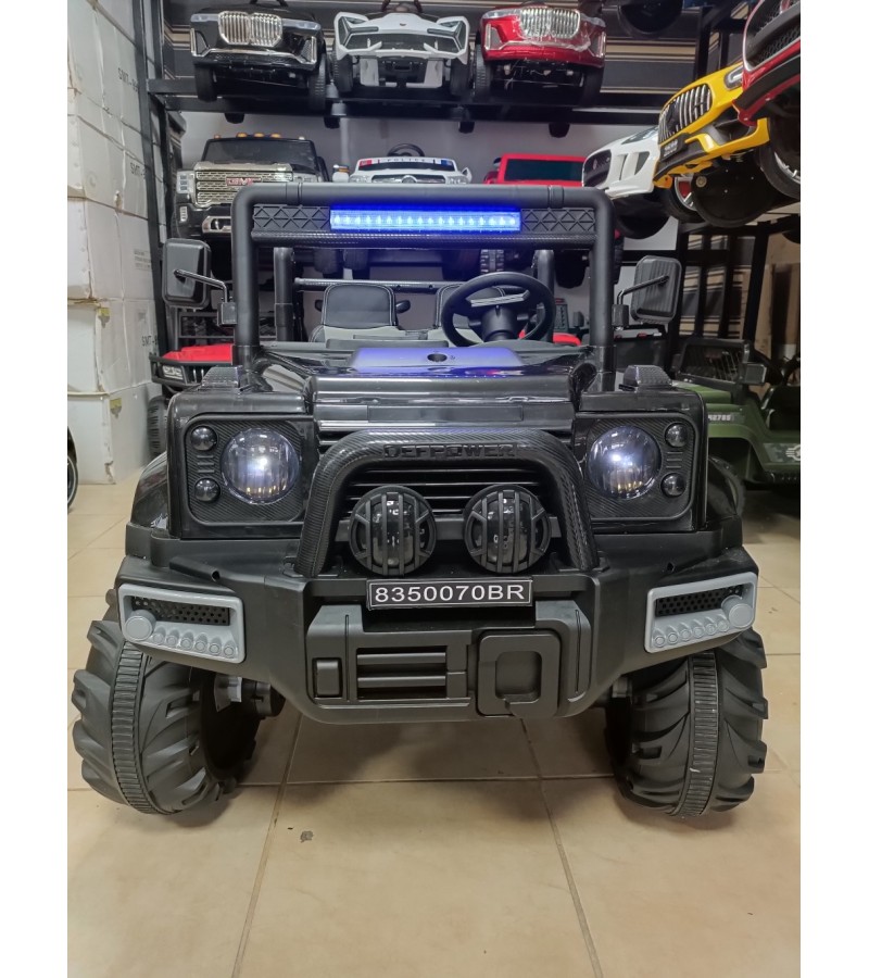 Defender XXXL Çift Kişilik Jeep! 12V 12Ah Akü, 4X4 (4 Motor),  Bluetooth Müzikli Akülü Araba! 