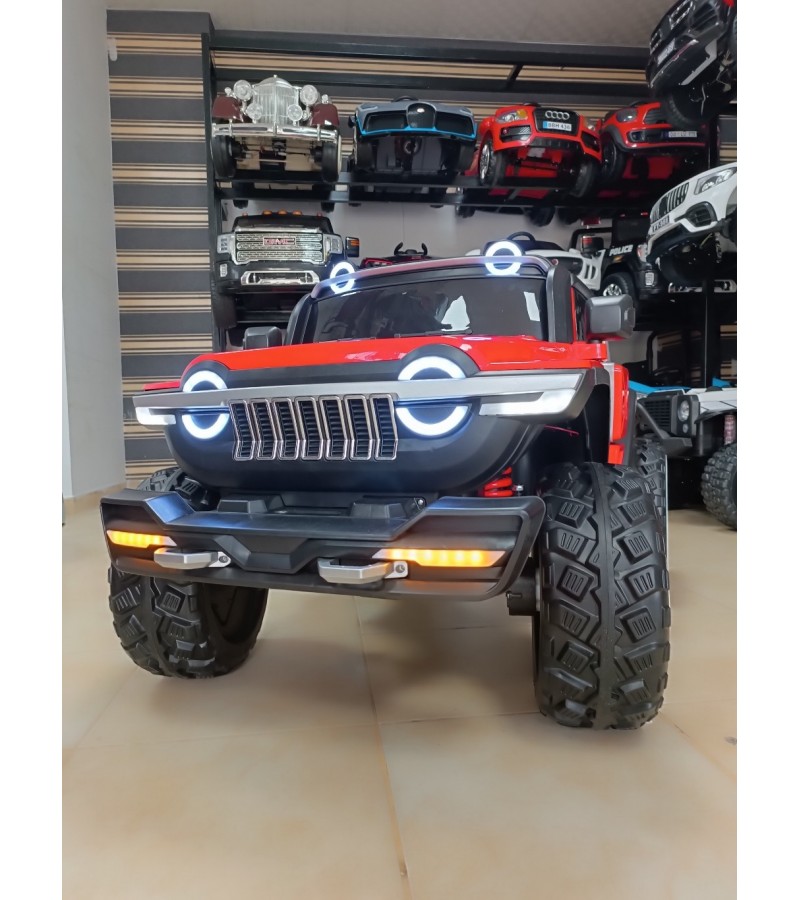 Dev Boyut Jeep! 12V, 4X4 (4 Motor), Full Eva Yumusak Lastik, Cep Tel Kontrollü Akülü Araba! 