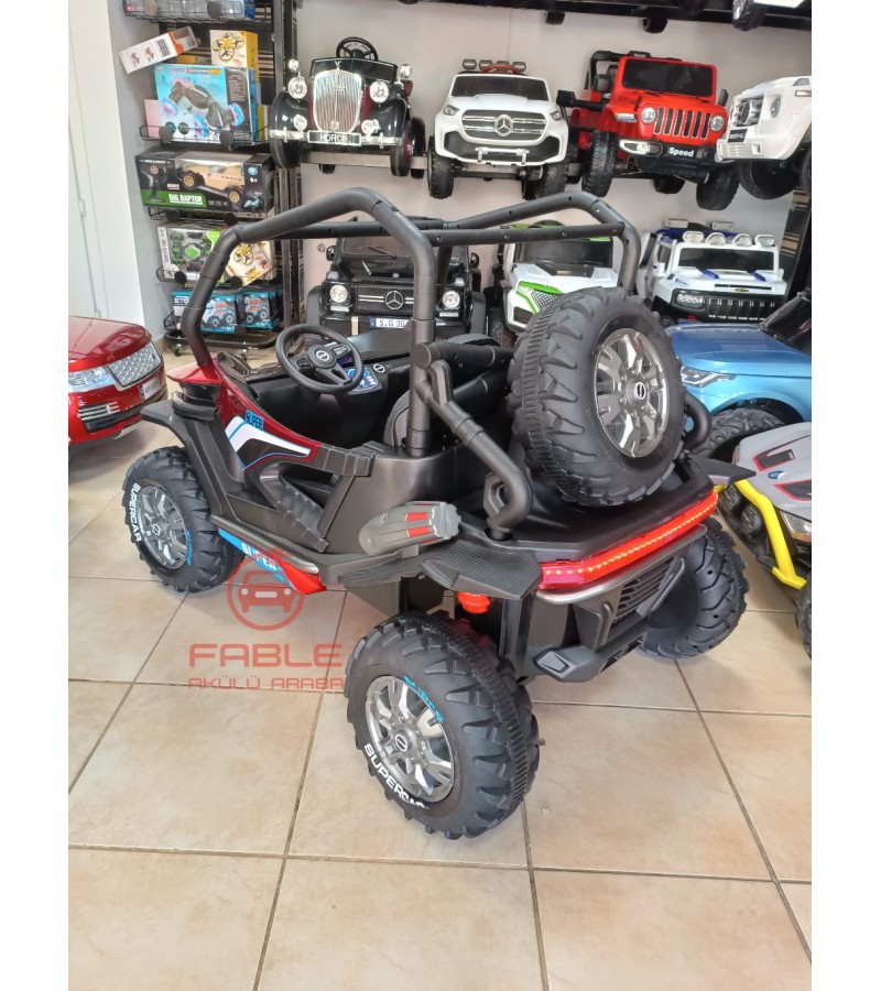 XXXXL DEV Z10 UTV! 12 Volt, 4x4 Güçlü Motorlar, Çift Kişilik, Kumandalı, Cep Kontrollu Akülü Araba!