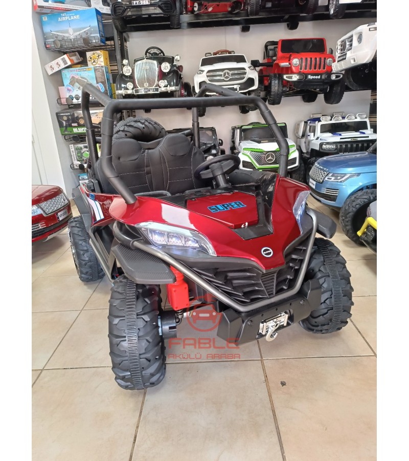 XXXXL DEV Z10 UTV! 12 Volt, 4x4 Güçlü Motorlar, Çift Kişilik, Kumandalı, Cep Kontrollu Akülü Araba!