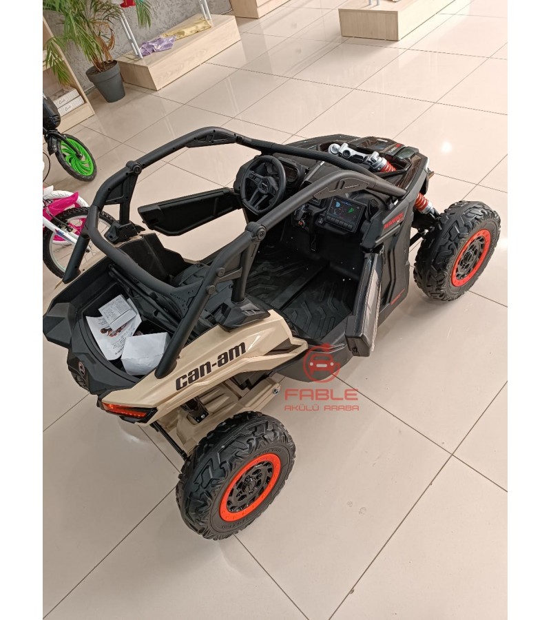 Can-Am 24 Volt Lisanslı Off-Road Jeep! Çift Kişilik, 4x4, Tabletli
