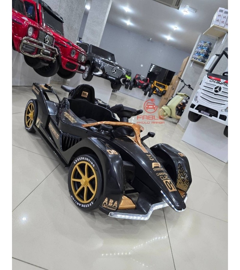 F1 Racing! 12V, Kumandalı, 2 Motor, Bluetooth Müzik,1-5 Yaşa Uygun, Direksiyondan 360 derece Dönme Özelliği