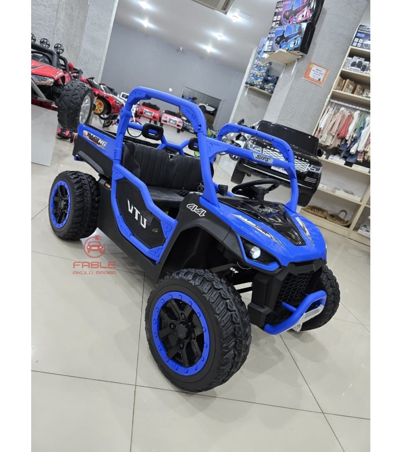 UTV Damperli 24V, 4X4, Otomatik Damperli, Kauçuk Lastik, Yüksek Hız,Çift Kişilik, Bluetooth Müzik, Kumandalı