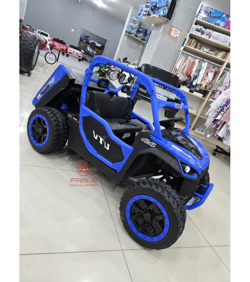 UTV Damperli 24V, 4X4, Otomatik Damperli, Kauçuk Lastik, Yüksek Hız,Çift Kişilik, Bluetooth Müzik, Kumandalı