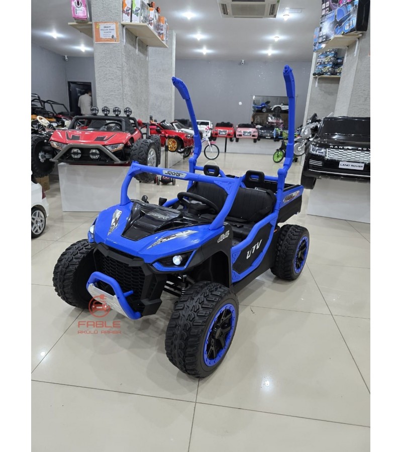 UTV Damperli 24V, 4X4, Otomatik Damperli, Kauçuk Lastik, Yüksek Hız,Çift Kişilik, Bluetooth Müzik, Kumandalı