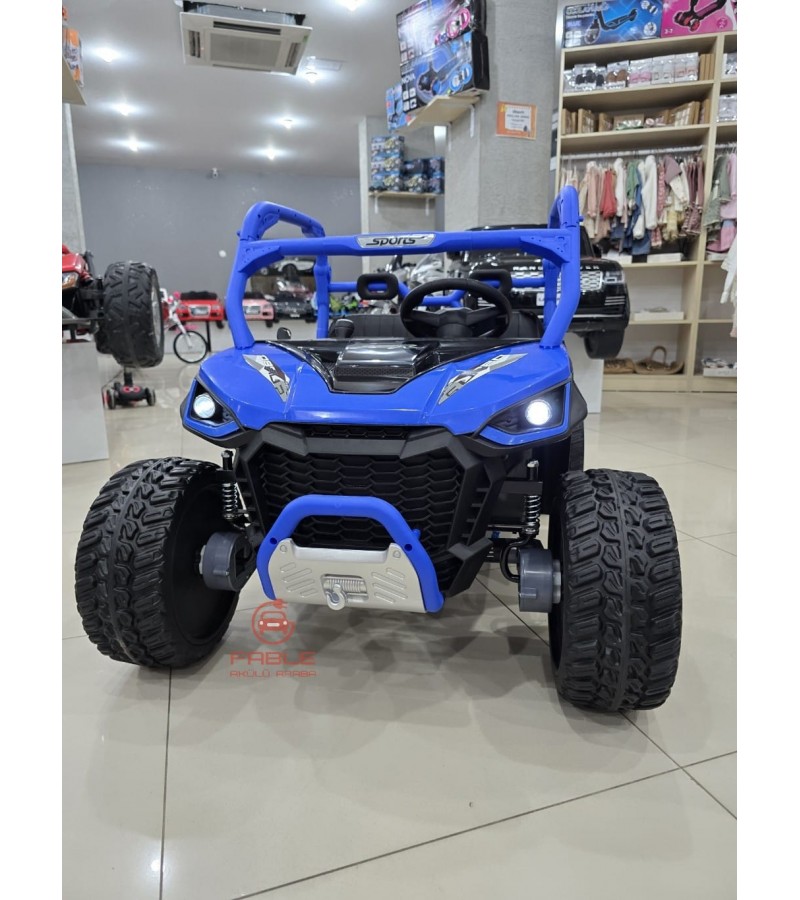 UTV Damperli 24V, 4X4, Otomatik Damperli, Kauçuk Lastik, Yüksek Hız,Çift Kişilik, Bluetooth Müzik, Kumandalı