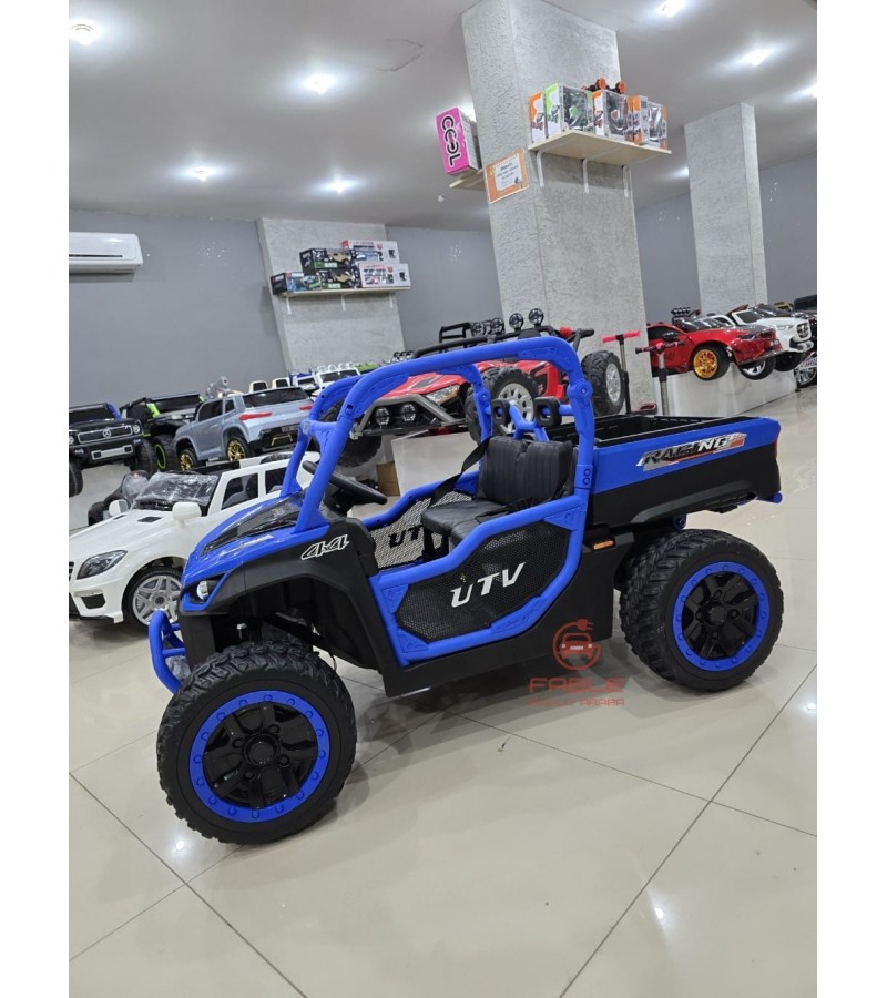UTV Damperli 24V, 4X4, Otomatik Damperli, Kauçuk Lastik, Yüksek Hız,Çift Kişilik, Bluetooth Müzik, Kumandalı