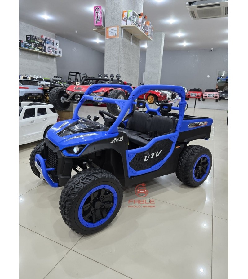 UTV Damperli 24V, 4X4, Otomatik Damperli, Kauçuk Lastik, Yüksek Hız,Çift Kişilik, Bluetooth Müzik, Kumandalı