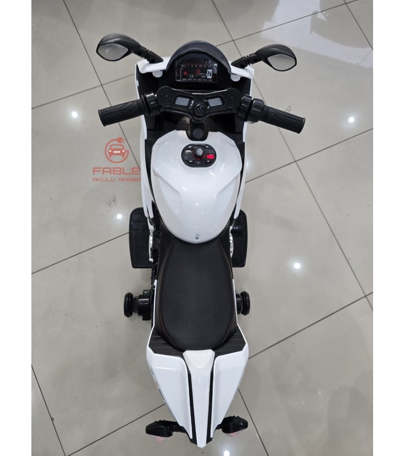 Cool Motors Yarış Motoru! 12V, Elden Gazlı,  Destek Tekerli, Ara Gaz Sesi, Amortisörlü