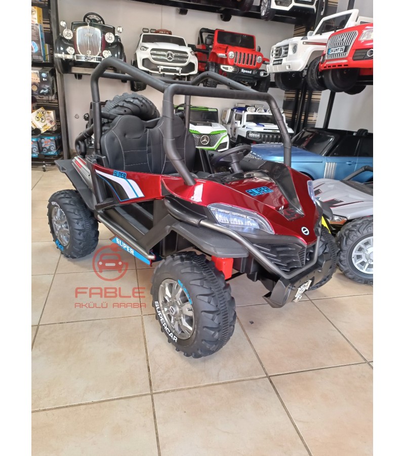 XXXXL DEV Z10 UTV! 12 Volt, 4x4 Güçlü Motorlar, Çift Kişilik, Kumandalı, Cep Kontrollu Akülü Araba!