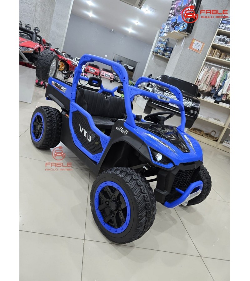 UTV Damperli 24V, 4X4, Otomatik Damperli, Kauçuk Lastik, Yüksek Hız,Çift Kişilik, Bluetooth Müzik, Kumandalı