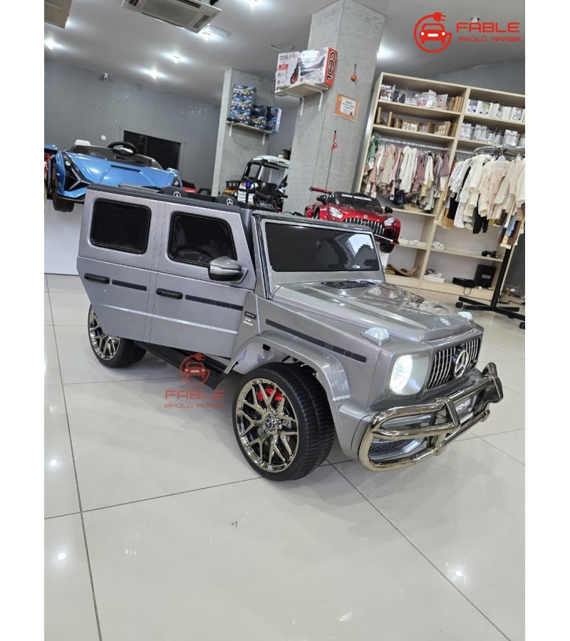 Mercedes G63 24 Volt! 4X4, Yumuşak Lastik, Çift Kişilik Çift Koltuk, Bluetooth Müzikli & FM Radyolu Akülü Araba! (LİSANSLI)