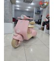 Vespa Akülü Motor! 12V, Uzaktan Kumandalı, Çift Motor, Ön Far, Deri Koltuk!