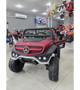 Lisanslı Mercedes-Benz Unimog! 24V, 4X4, Kauçuk Lastik, Uzaktan Kumandalı